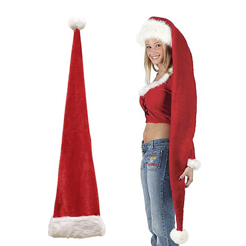 クリスマス 帽子 サンタさん ロング帽 155cm 被り物 コスプレ Xmas Christmas 仮装 パーティーグッズ イベント用品 変装 誕生日 室内 置物 