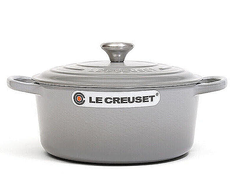 LE CREUSET ミストグレー 両手鍋 約22cm LE CREUSET 鋳鉄 両手鍋