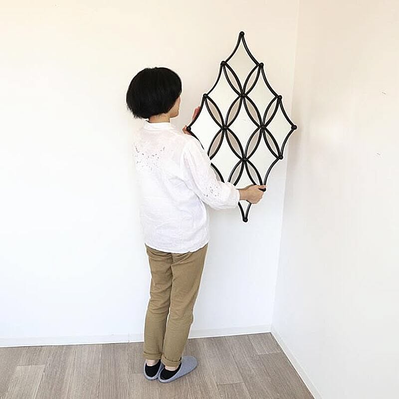 菱形ミラー/壁飾り アイアン モダン | veganutris.com.br