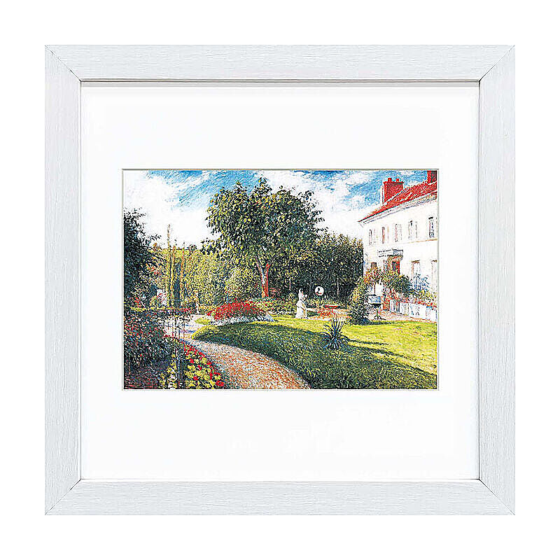 Camille Pissarro（カミーユ ピサロ） マチュランの庭ポントワーズドレーム夫人の邸宅 アートポスター（フレーム付き） m11445
