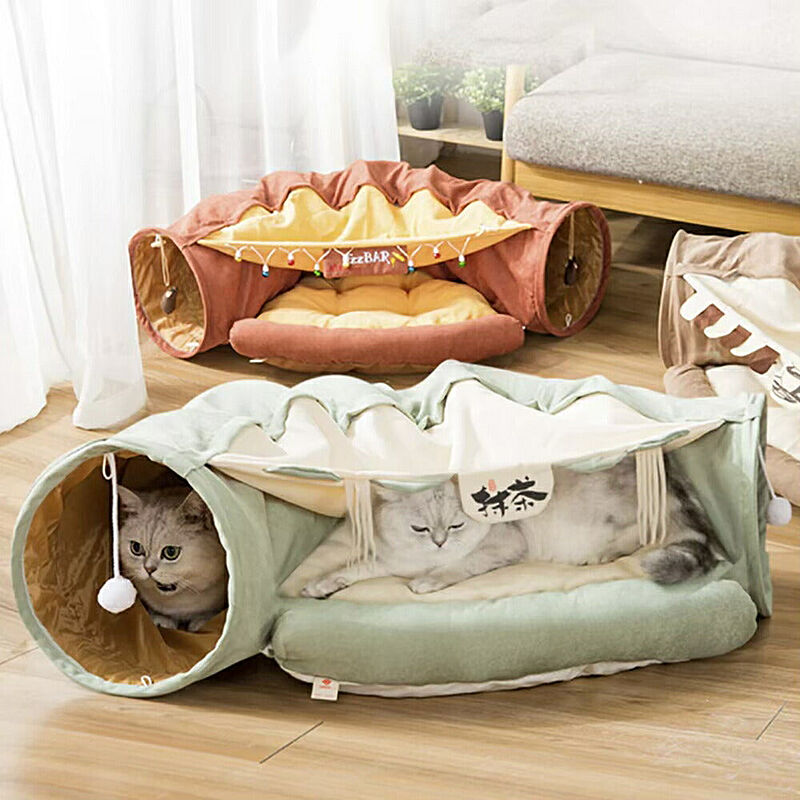 ペット 用 猫 ドーム 抹茶 ベッド トンネル 犬用 猫用  おしゃれ かわいい 可愛いデザイン ふかふか もふもふ 和風 洋風 遊び バースデー