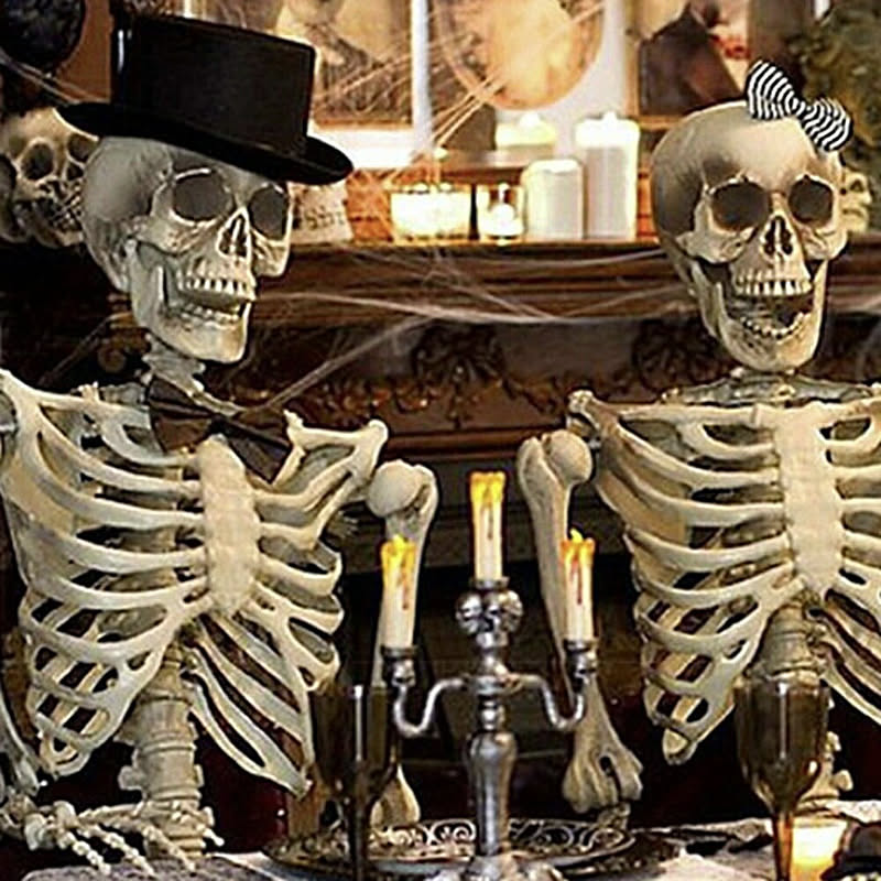 ハロウィン 骸骨 ガイコツ 骨 等身大 置物 約165cm ホラー リアル 本格的 誕生日 飾り付け 室内 置物 仮装 クリスマス用品 怖い 恐怖 スケルトン 通販 Roomclipショッピング