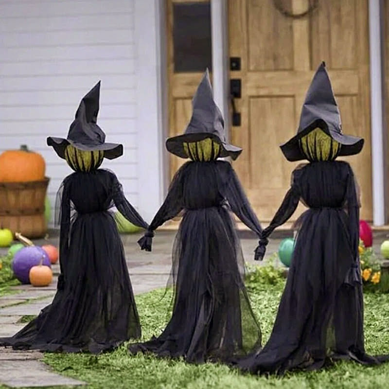 ハロウィン LED リアル 魔女 人形 ぬいぐるみ 飾り付け 室内用 - 通販