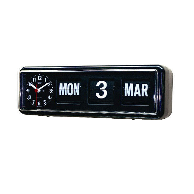 超人気高品質 シンプルでおしゃれなパタパタカレンダー時計 TWEMCO トゥエンコ 置き 掛け兼用 パタパタカレンダー時計 QD-35