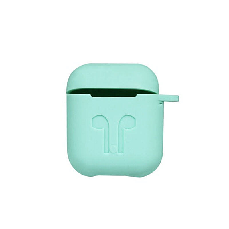 aglow Airpods ケース用 シリコンカバー カラビナ付き グリーン アイキューラボ AP-SL 管理No. 4580091023028