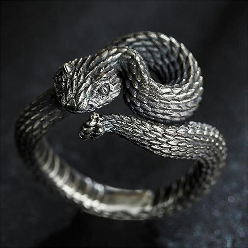 レディース メンズ シルバー ド リング 指輪 蛇 モチーフ