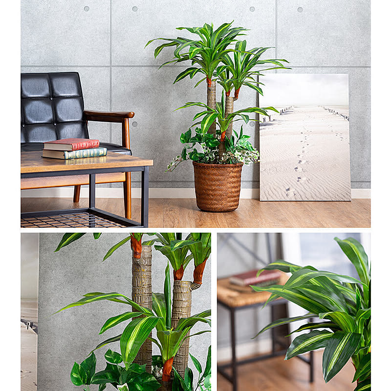 人気新品 水やり不要 人工観葉植物 光触媒加工 鉢ポット付き 幸福の木 ベンジャミン 2点セット インテリアグリーン 観葉植物 オフィス フェイクグリーン 代引不可 送料無料 自宅 お店 事務所 その他観葉植物