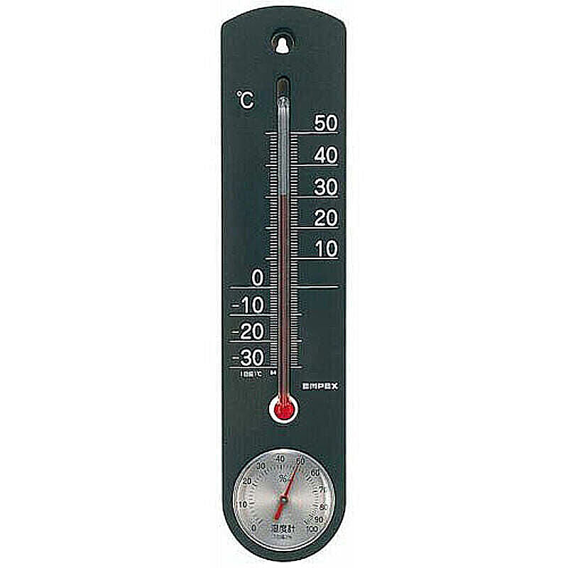 EMPEX 温度・湿度計 くらしのメモリー温・湿度計 壁掛用 TG-6712 ブラック 管理No. 4961386671207