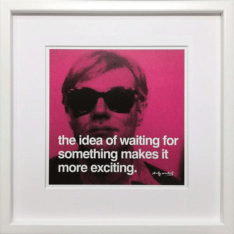 【bicosya/美工社】Andy Warhol / アンディ・ウォーホル THE IDEA OF WAITING FOR SOMETHING MAKES IT MORE EXCITING