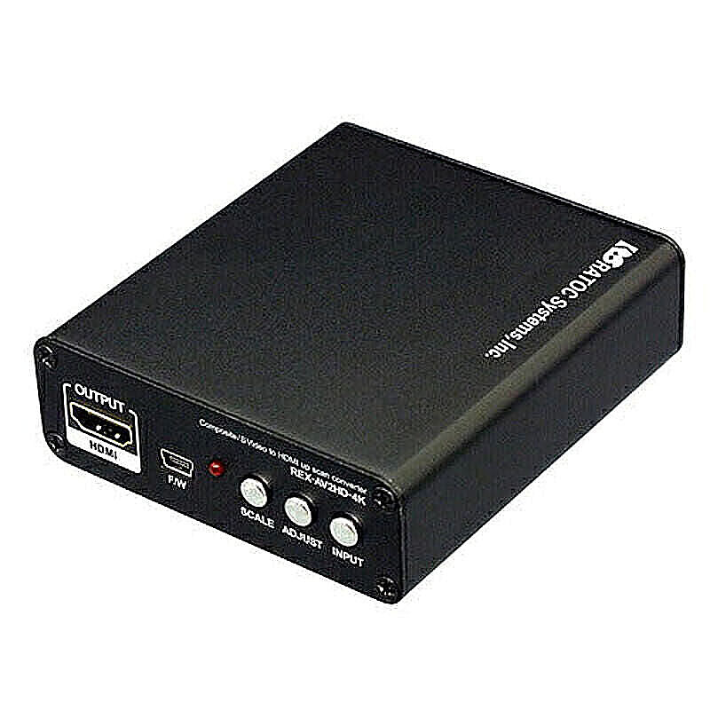 ラトックシステム 4K対応 コンポジット/Sビデオ to HDMIアップスキャンコンバーター REX-AV2HD-4K 管理No. 4949090400719