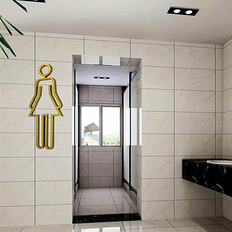 トイレ 男女マーク ゴールド プレート 雑貨 おしゃれ トイレサイン Toilet Men Women サイン ドアプレート トイレマークプレート トイレ標識 自宅 通販 Roomclipショッピング