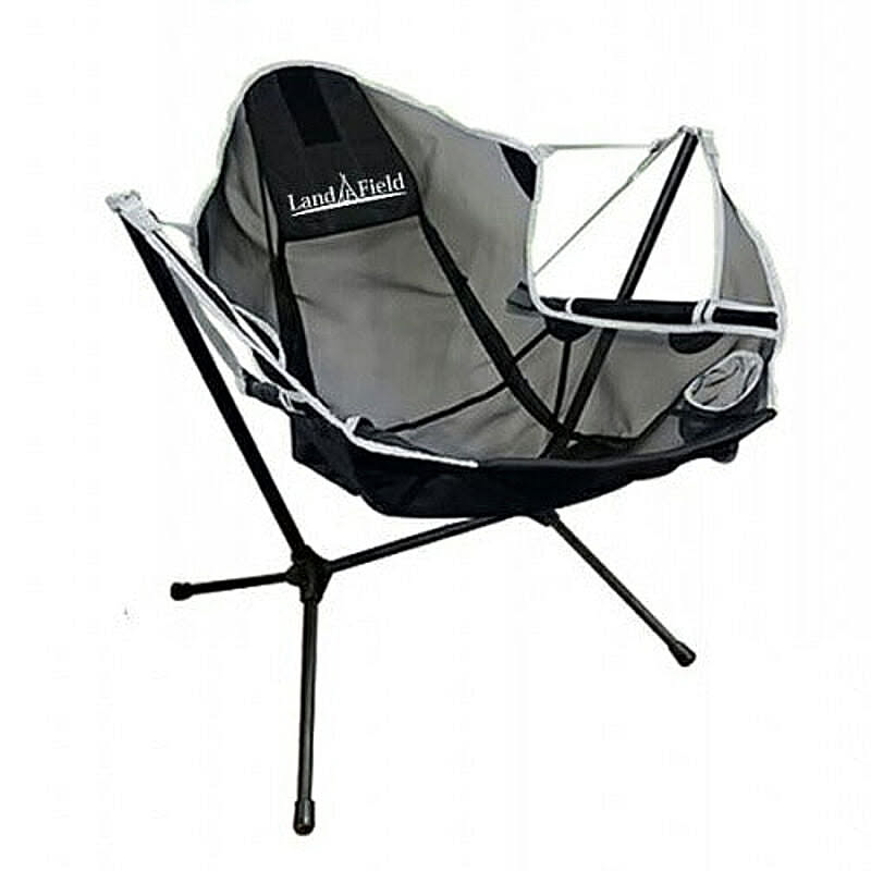 Land Field キャンピングスイングチェア スイングチェア ゆらゆら アウトドア キャンプ チェアリング グレー LFOSC010