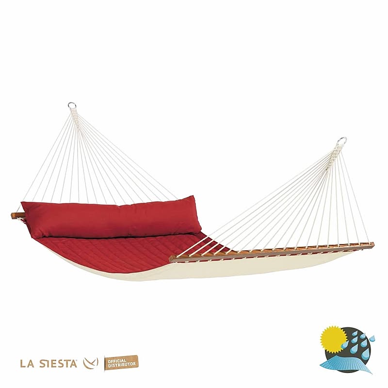 【LA SIESTA（ラシエスタ）】キングサイズバー付きハンモック［１〜３人用］ アラバマ（クッション＆マット付き） （全天候型） NQR14