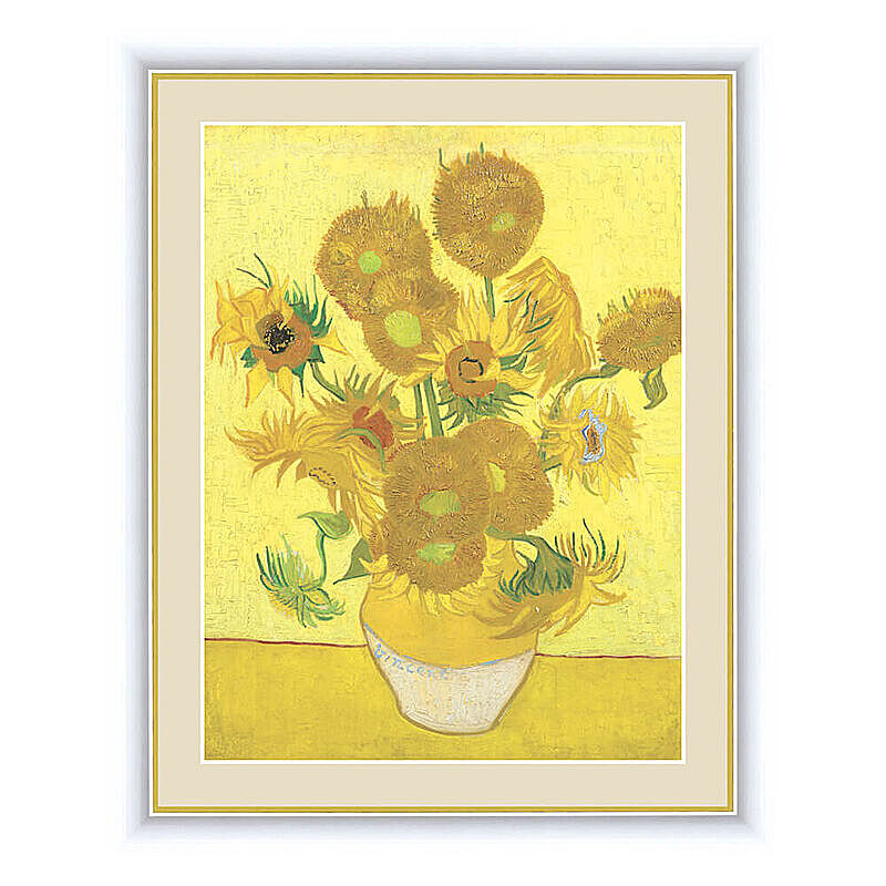 Vincent Van Gogh（フィンセント・ファン・ゴッホ） ひまわり アートポスター（フレーム付き） m10759