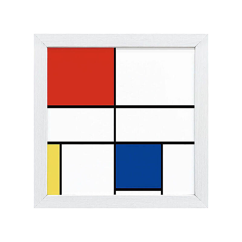 Piet Mondrian（ピエト モンドリアン）  赤、黄、青のコンポジションC アートポスター（フレーム付き） m11650