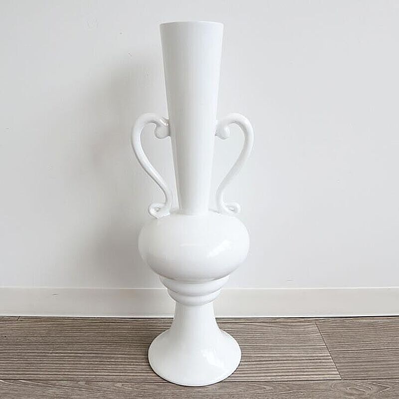 花瓶 おしゃれ シンプル 造花用 ホワイト 縦長 大きめ 1212USC013
