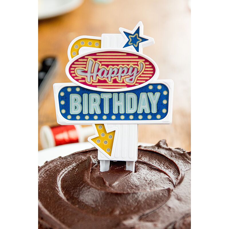 SUCK UK Flashing Cake Topper - Happy Birthday イギリス サックユーケー フラッシュバースデートッパー