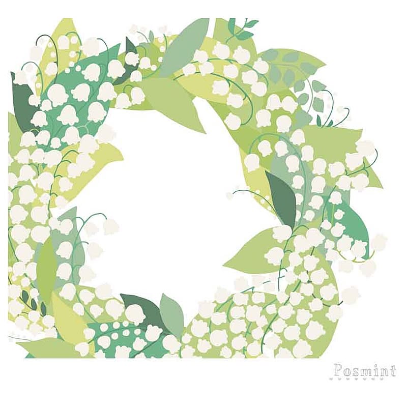 Posmint サイズ すずらんリースポスター 通販 Roomclipショッピング