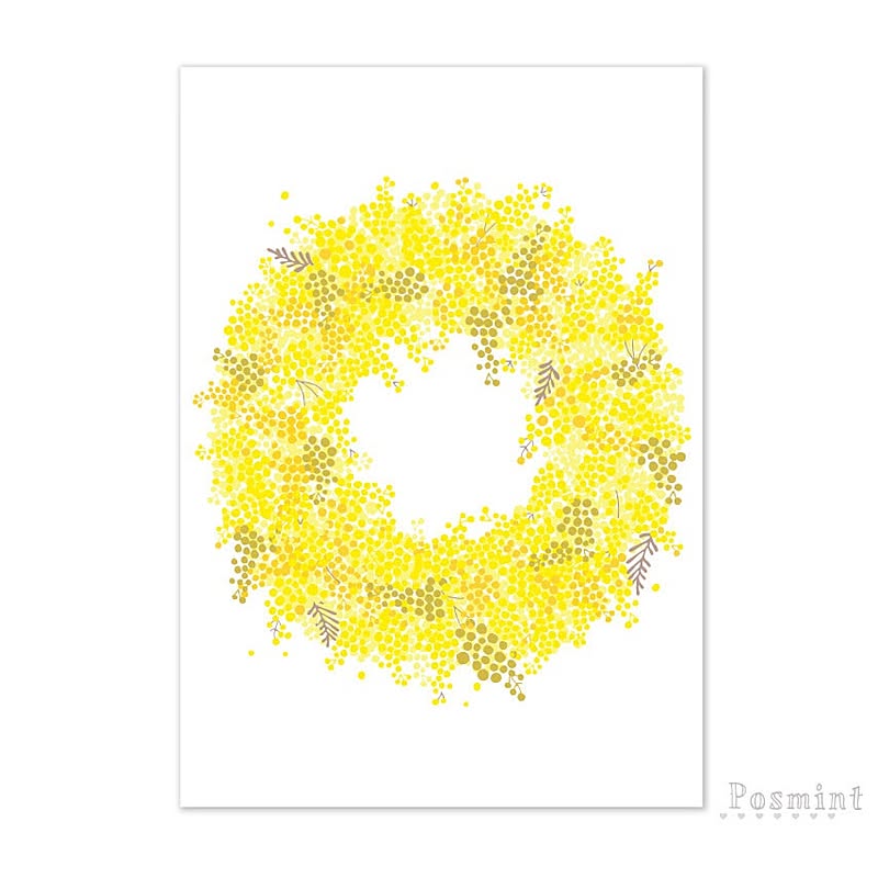 サイズ 春の訪れミモザのリースポスター 通販 Roomclipショッピング