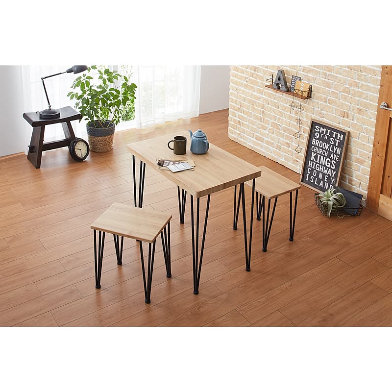 アートダイニング3点セット 重厚感 お手入れ簡単 軽量 テーブルセット アイアン脚 - 通販 | RoomClipショッピング アートダイニング3点セット 重厚感 お手入れ簡単 軽量 テーブルセット アイアン脚 - 通販 | RoomClipショッピング
