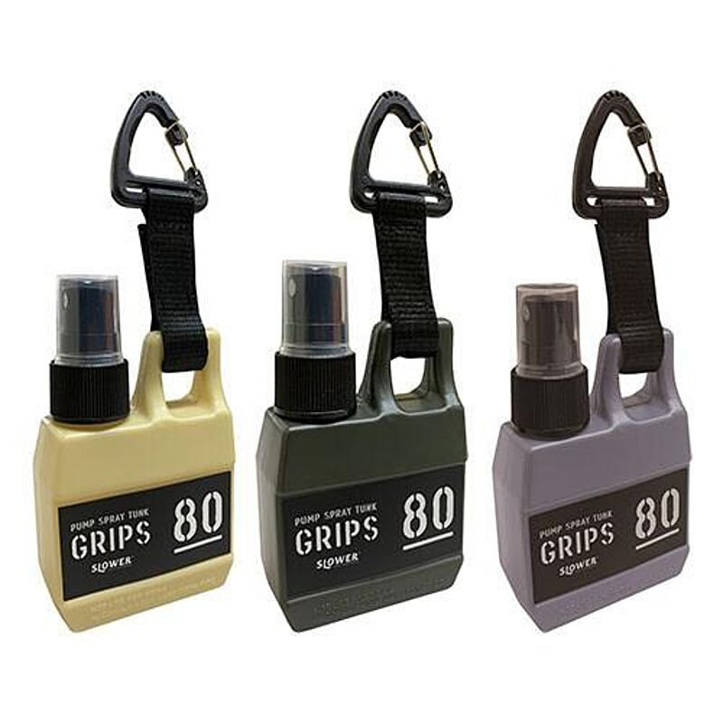 PUMP SPRAY TANK 「Grips」ポンプスプレータンク「グリップス」 80ml スプレーボトル/詰め換え用スプレーボトル/アトマイザー/携帯用スプレー/アルコール対応/カラビナ付き