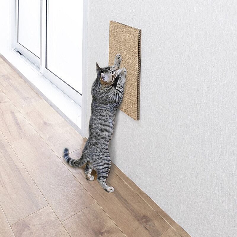 吸着壁に貼れる猫のつめとぎ　