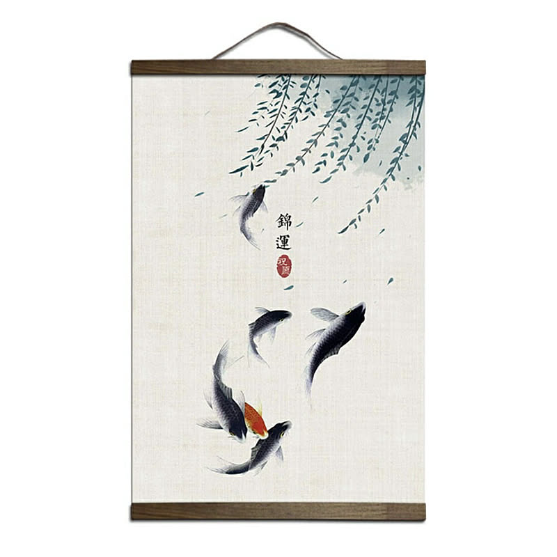 掛け軸 鯉 錦 のぼり鯉 昇鯉 風水 魚 タペストリー 鯉の滝登り こい コイ 掛軸 壁掛け 室内 インテリア おしゃれ 滝のぼり ポスター 絵 玄関 通販 Roomclipショッピング