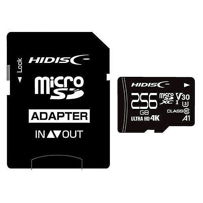 HIDISC 超高速microSDXCカード 256GB HDMCSDX256GCL10V30 管理No. 4984279652053