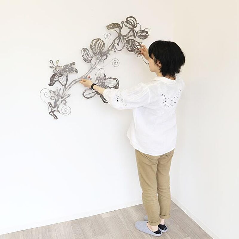 アイアン 壁飾り 花 クラシック 大きめ ウォールデコ 1507TSF003