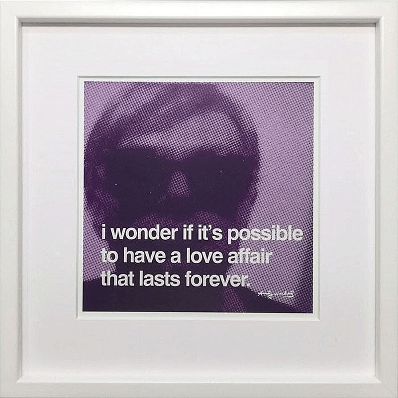 【bicosya/美工社】アンディ・ウォーホル　 POP ART I WONDER IF IT'S POSSIBLE TO HAVE A LOVE AFFAIR THAT LASTS FOREVER