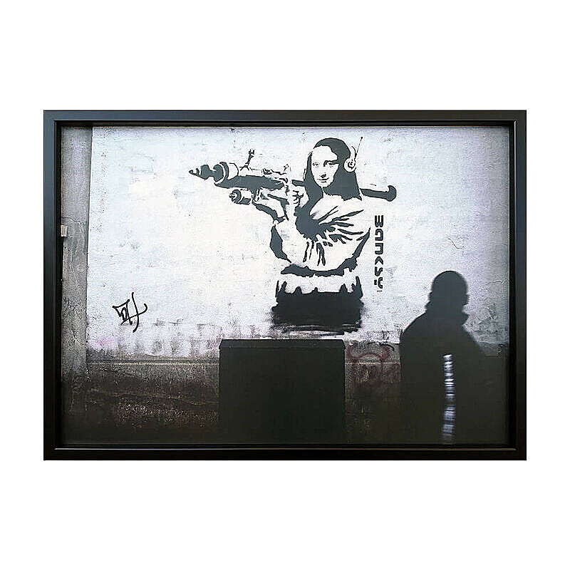 Banksy（バンクシー） Art Attack アートポスター（フレーム付き）  m11875