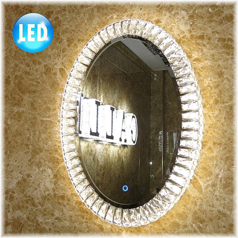 【LED付き！】新品 led 内蔵 オシャレなデザイン 豪華 クリスタル 壁掛け 鏡鏡 かがみ カガミ ミラー 壁掛け 姿見 大型 卓上 おしゃれ 豪華 安い 北欧 led