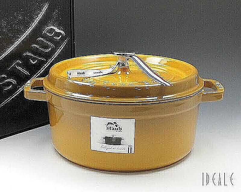 STAUB ストウブ マスタード 26cm ピコ・ココット ラウンド ココット