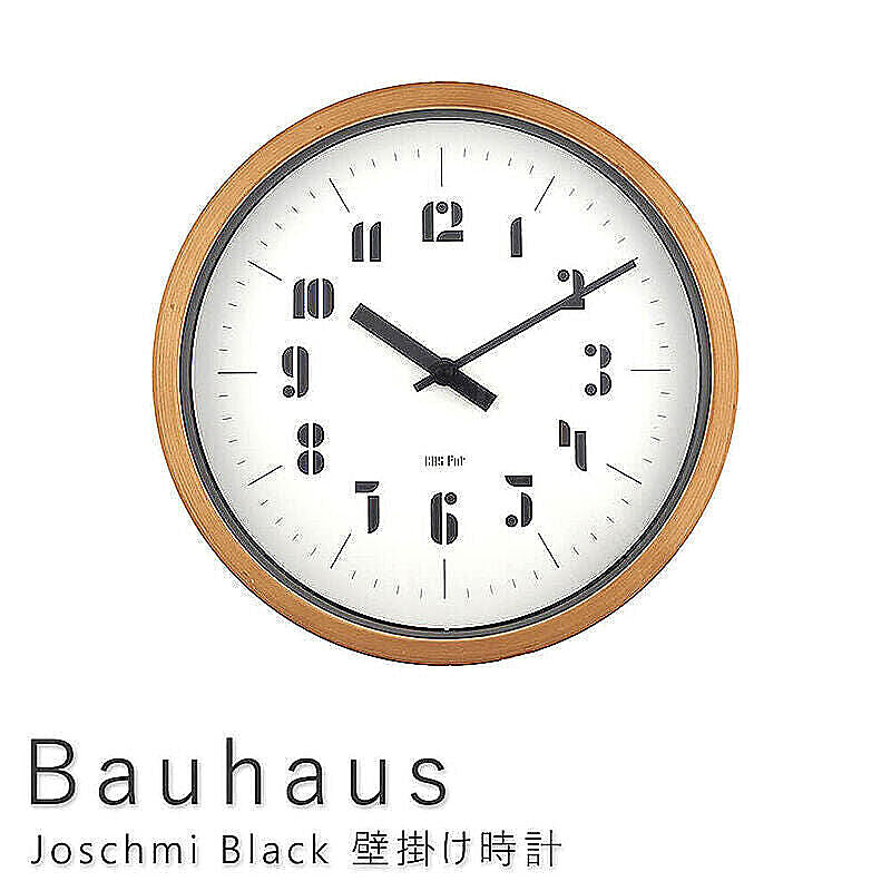 Bauhaus（バウハウス）  Joschmi Black 壁掛け時計 m11680