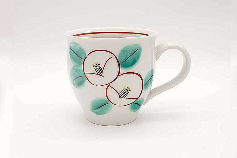 マグカップ 色絵椿 マグ蔵珍窯 ギフト 贈り物 食器 茶器 MUG ＭＰ-2Ｂ 280ｃｃ