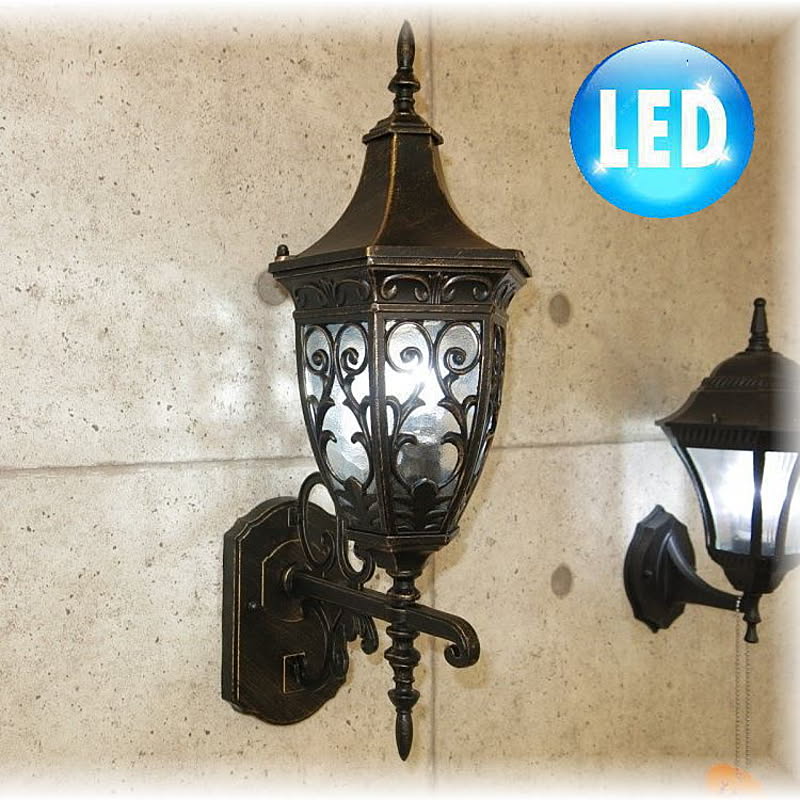 Galleオリジナル Led付き 新品 アンティーク調 ポーチライト Led 屋外用 玄関灯 門灯 ブラケットライト エクステリア ウォールライト 照明 照明器具 Led 安い 北欧 豪華 おしゃれ アンティーク 通販 Roomclipショッピング