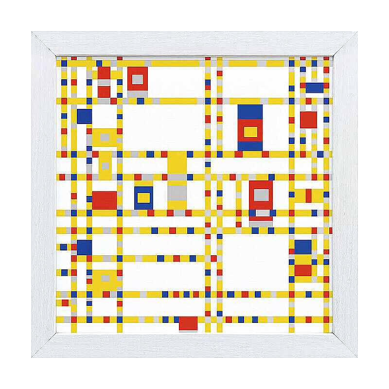 Piet Mondrian（ピエト モンドリアン）  ブロードウェイ・ブギウギ アートポスター（フレーム付き） m11648