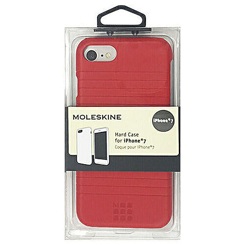 MOLESKINE PU LEATHER HARD CASE - DEBOSSED LINE - RED MOHCP7DLRE 管理No. 4526397954857