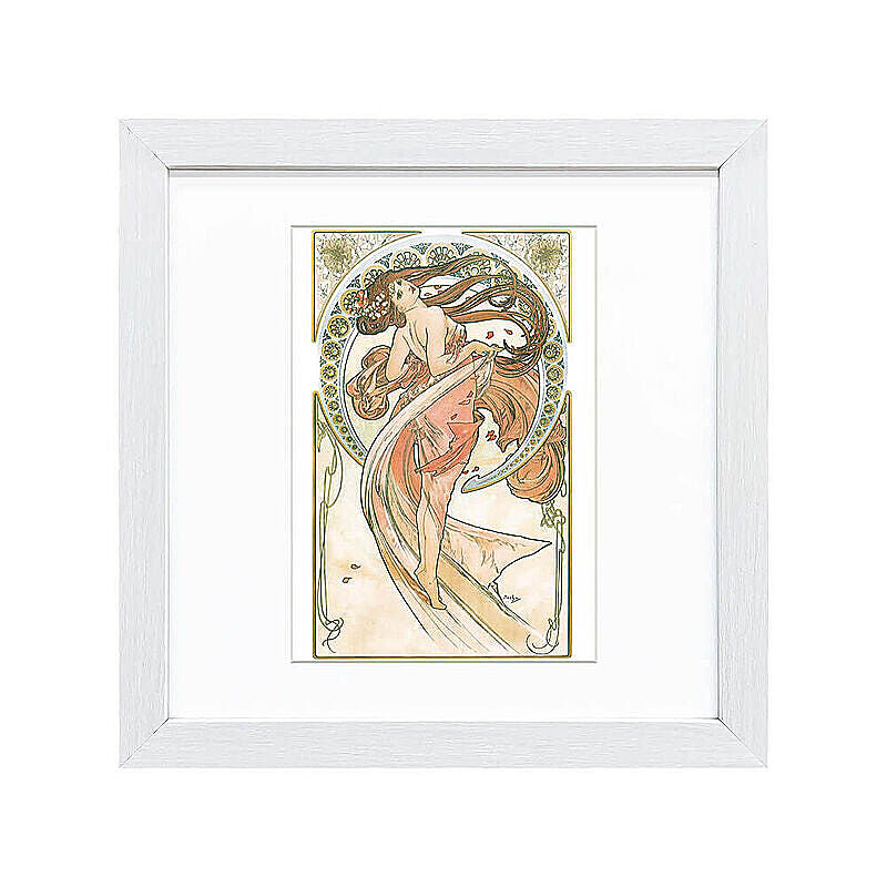 Alfons Mucha（アルフォンス ミュシャ） 芸術：ダンス アートポスター（フレーム付き） m11463