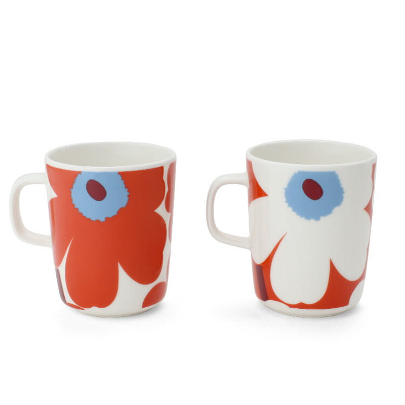 marimekko (マリメッコ) マリメッコ ウニッコ マグ 250ml 2個セット スカイブルー/トマトレッド marimekko UNIKKO  - 通販 | RoomClipショッピング