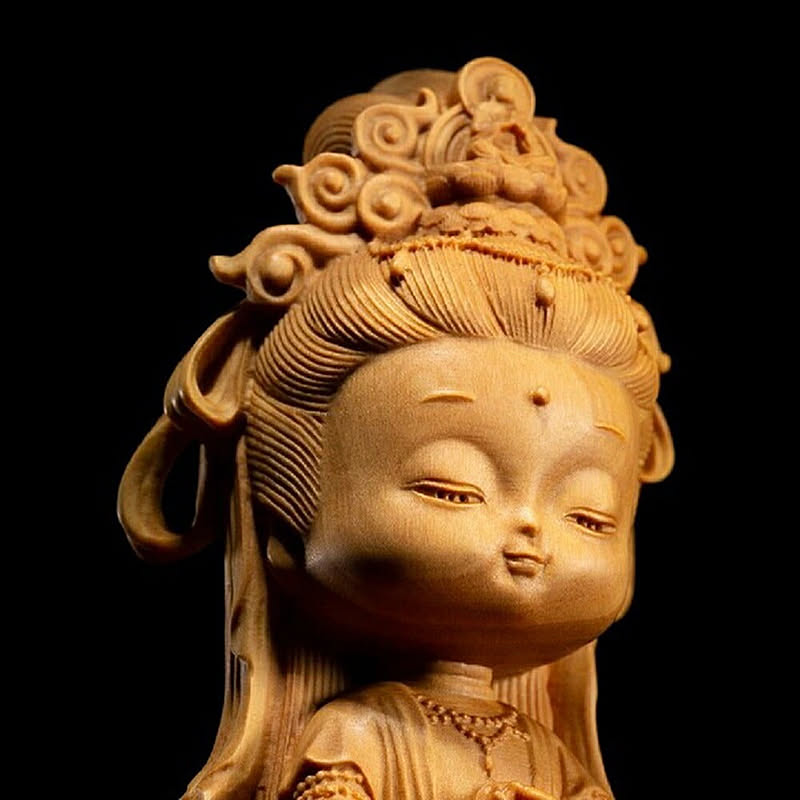 置物 仏像 二頭身 座禅菩薩 木製 観音像 彫刻 仏具 観音様 唐金 置物 仏像 二頭身 座禅菩薩 木製 観音像 彫刻 仏具 観音様 唐金