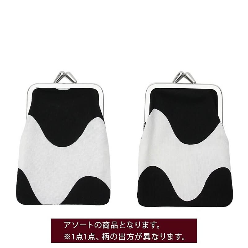 マリメッコ marimekko マリメッコ ピックロッキ がま口ポーチ(パース) コルッティ クッカロ ホワイト/ブラック marimekko  PIKKU LOKKI KORTTI KUKKARO - 通販 | RoomClipショッピング