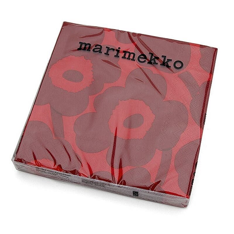 マリメッコ ペーパーナプキン ウニッコ レッドレッド 33x33cm 20枚入り marimekko UNIKKO