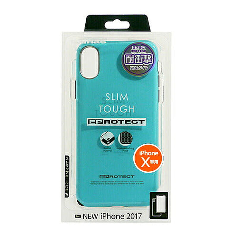iphonex iphonexs ケース 多摩電子工業 tama's iphoneケース EPROTECT Slim TPS08ESL ブルー 管理No. 4518707283962