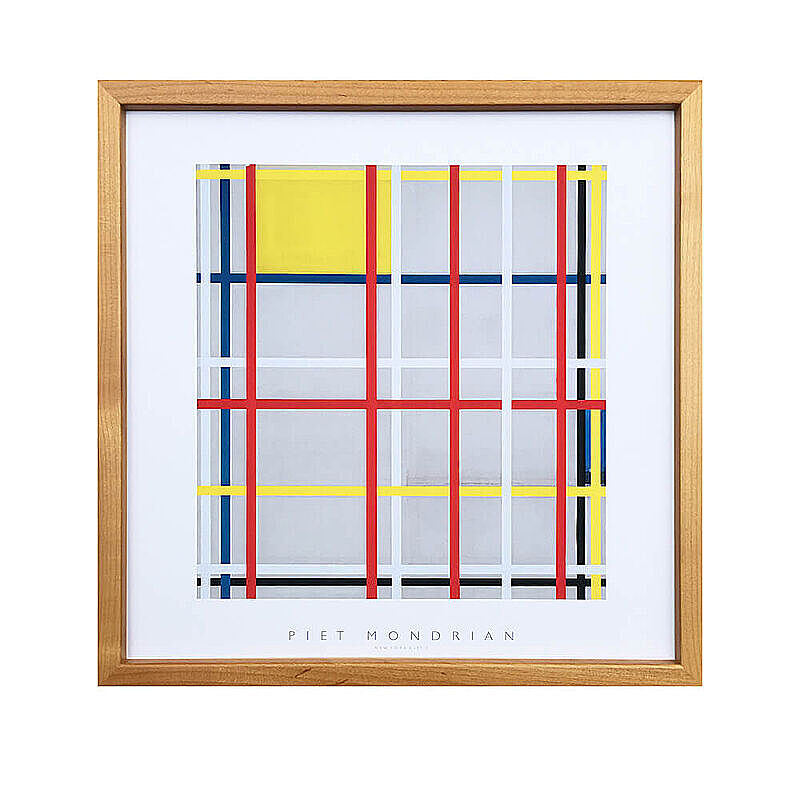 Piet Mondrian（ピエト モンドリアン） New York City3 アートポスター（フレーム付き） m11901