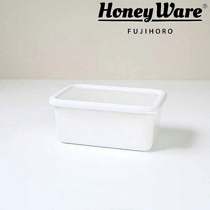 【富士ホーロー】 富士ホーロー FUJIHORO konte 深型角容器 [M] /リリーホワイト KE-DM/LW 富士琺瑯ハニーウェア コンテ (1.12L) HoneyWare