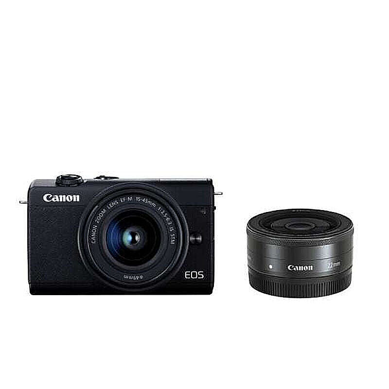 Canon ミラーレス一眼カメラ EOS M200 ダブルレンズキット ブラック EOSM200BK-WLK キャノン ミラーレス一眼 管理No. 2702030001078-952