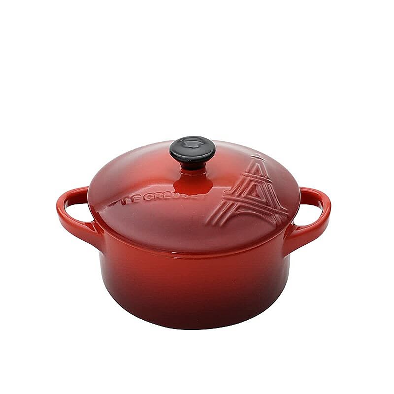 ル・クルーゼ Le Creuset ルクルーゼ(ル・クルーゼ) ミニココット 10cm エッフェルタワーレリーフ(つまみブラック) Le