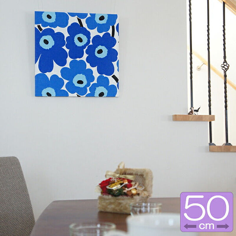 ファブリックパネル マリメッコ PIENI UNIKKO（ピエニ ウニッコ）/BLUE 50×50cm インテリア 壁掛 壁飾