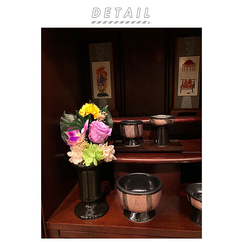 プリザーブドフラワー 仏花 おしゃれ お供え お供え物 かわいい コンパクト マンション ミニ ミニ仏壇 一花 仏壇 仏壇用 枯れない 法事 法要 花華プリザーブドフラワー 造花 激安価格の ミニ